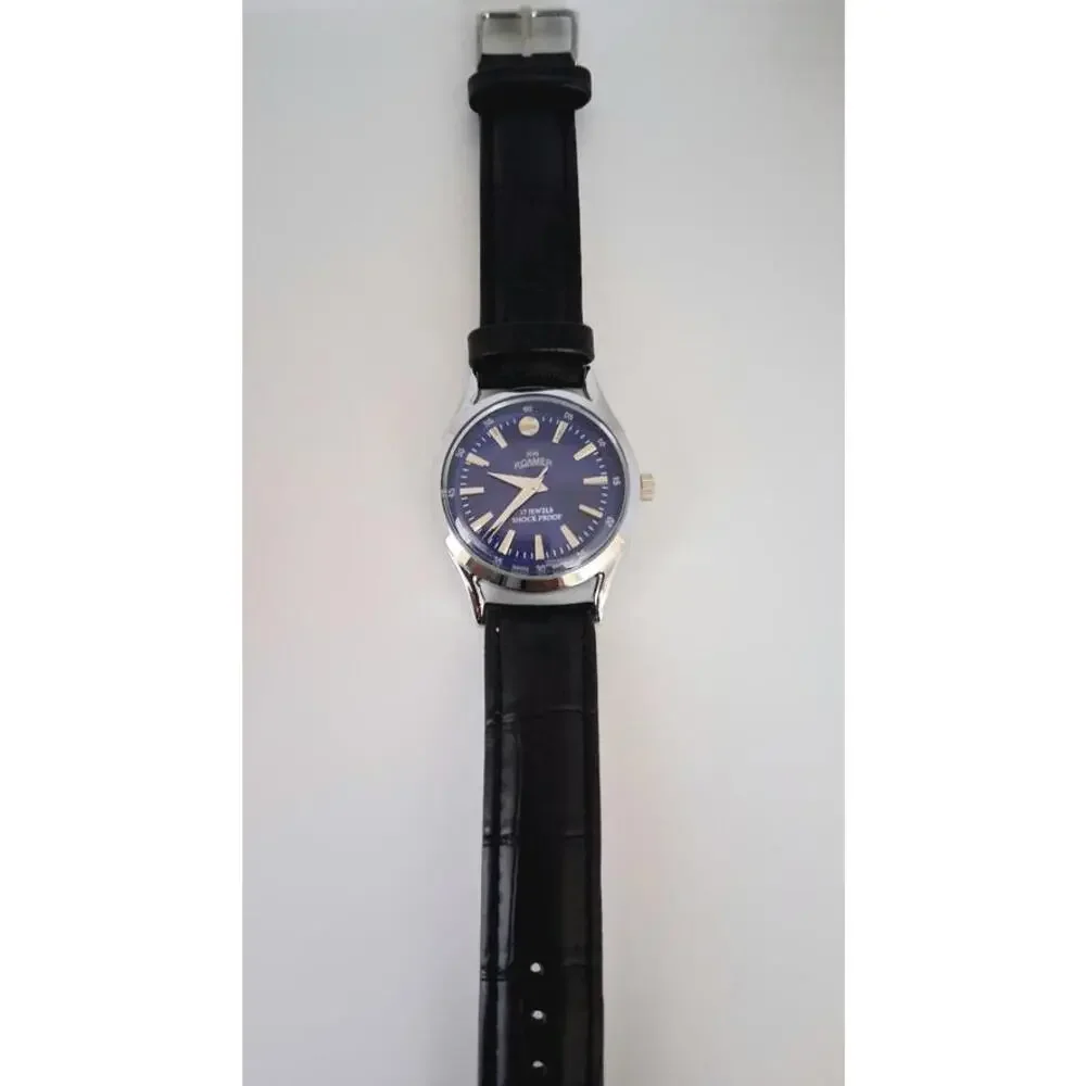 Vintage Roamer Men's Leather Mechanical Watch‎ RARE